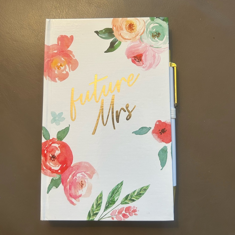Icing Floral Future Mrs Journal - Gold, Pink, Green